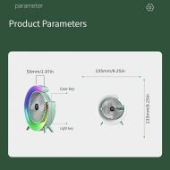 Multifunkční přenosný ventilátor s barevným LED osvětlením