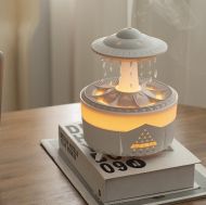 Aromaterapeutický zvlhčovač a difusér UFO Raindrop s LED lampou