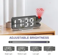 Projekční digitální budík DZ-673 s velkým 7,9" LED displejem